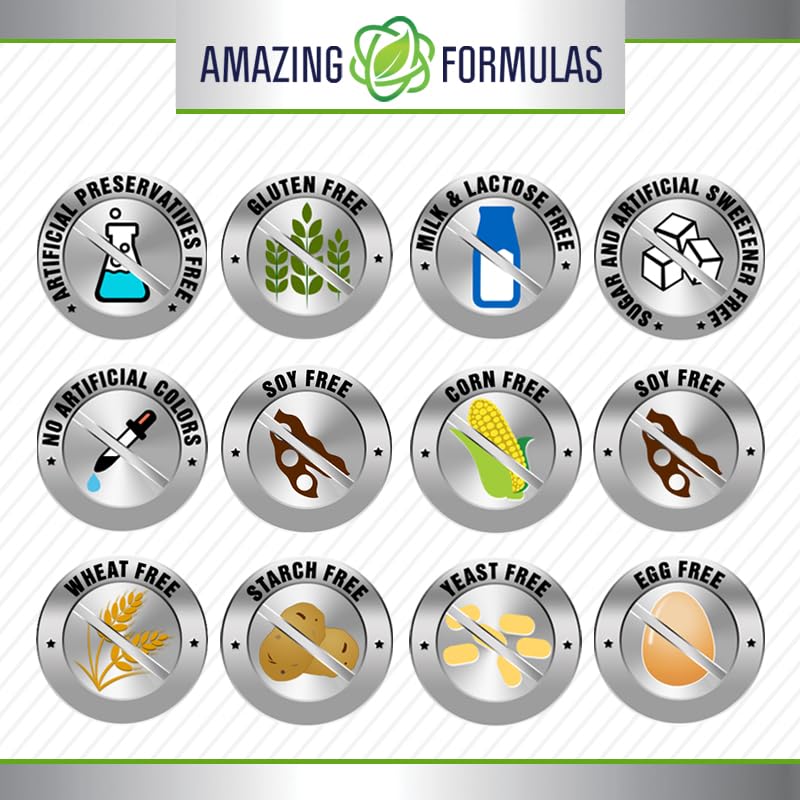 Amazing Formulas Hyaluronic Acid & MSM Supplement | 1000 Mg Per Serving | Capsules | Non-GMO | Gluten Free | Made in USA (60 Count | 1 Pack)
