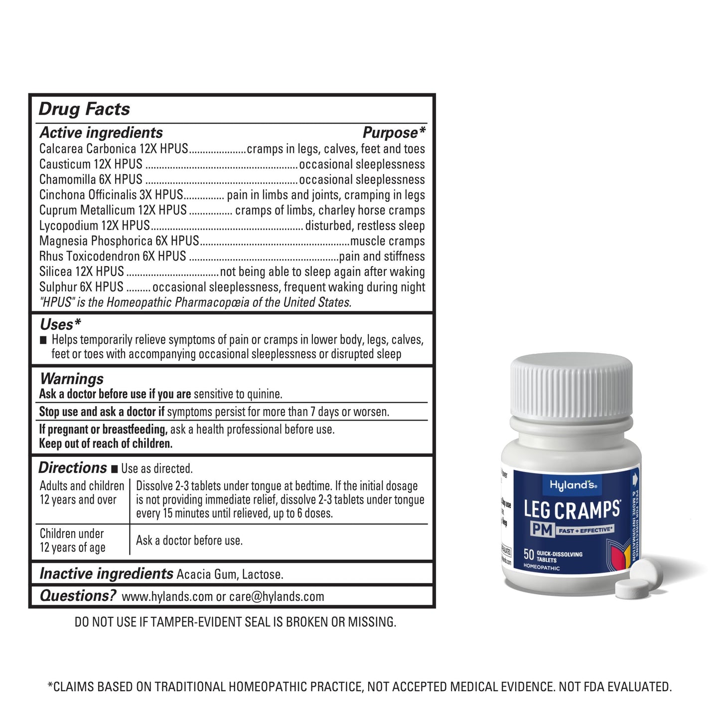 Hyland's Leg Cramps PM — Nighttime Cramp Relief (200 Total)