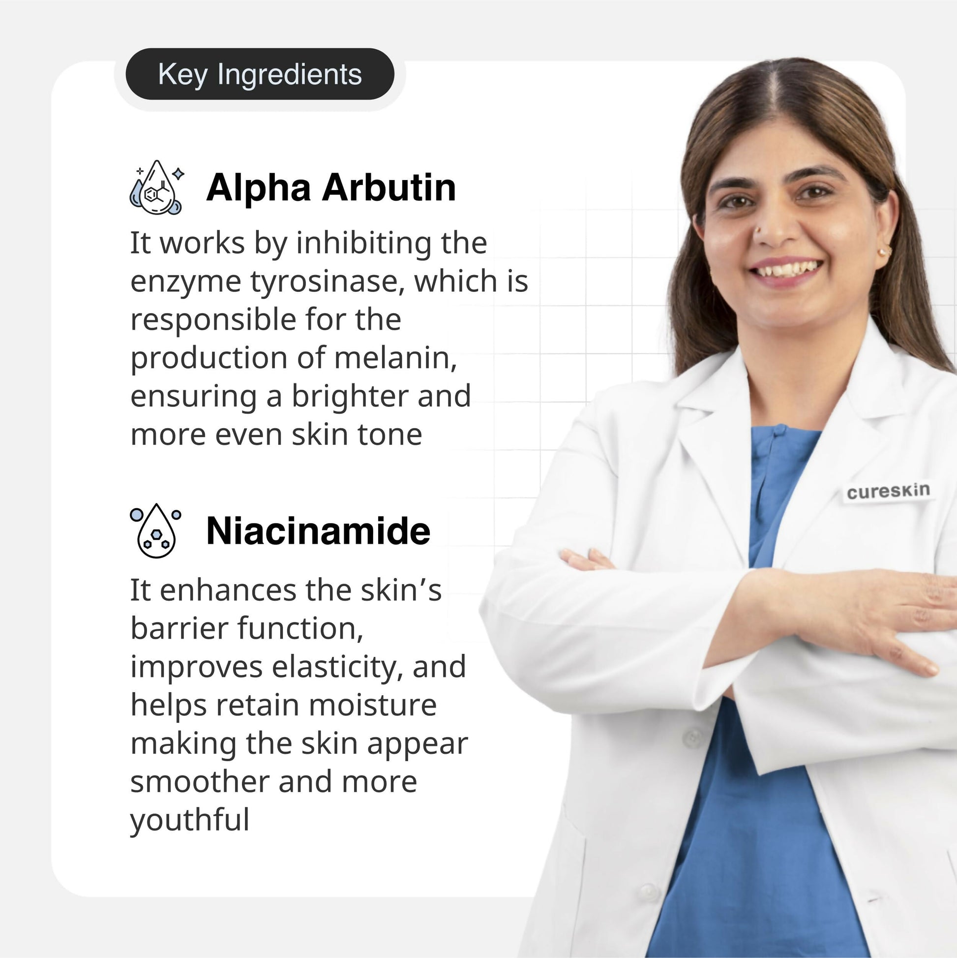 Cureskin Body and Face Tan Corrector - Remove Tan & Achieve Brighter Skin with Kojic Acid, Alpha Arbutin and Niacinamide