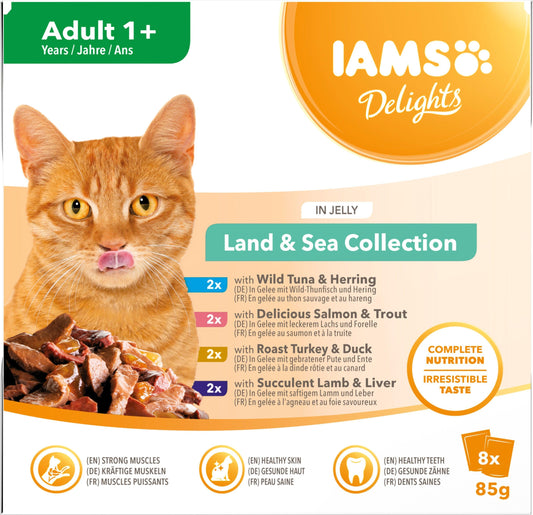 Iams Adult Delight Land&Sea Jel 85g