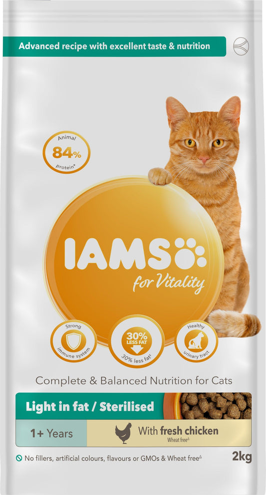 Iams Cat Adult Vitality Lght/Ster 2kg