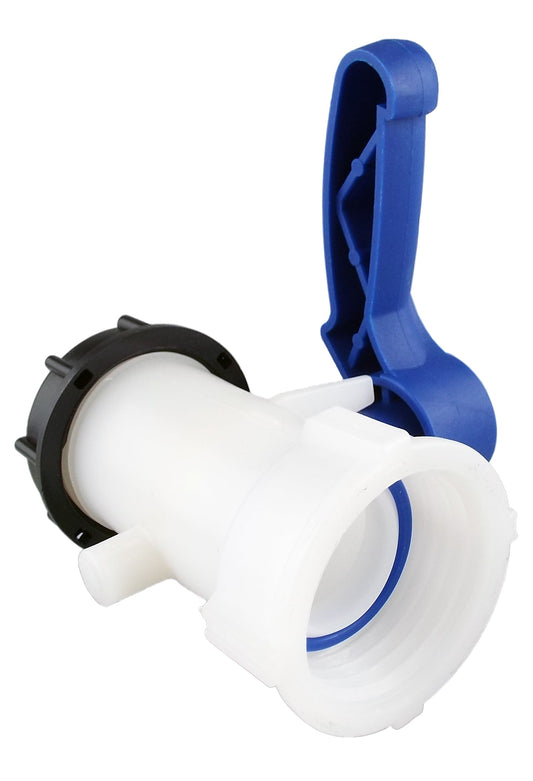 IBC Tank Valve S100X8 with Solid Cap Water Flow Control DIY Workshop Accessory