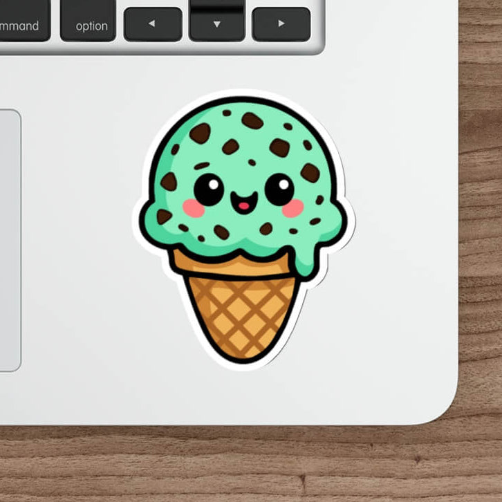 Mint Chocolate Chip Ice Cream Sticker