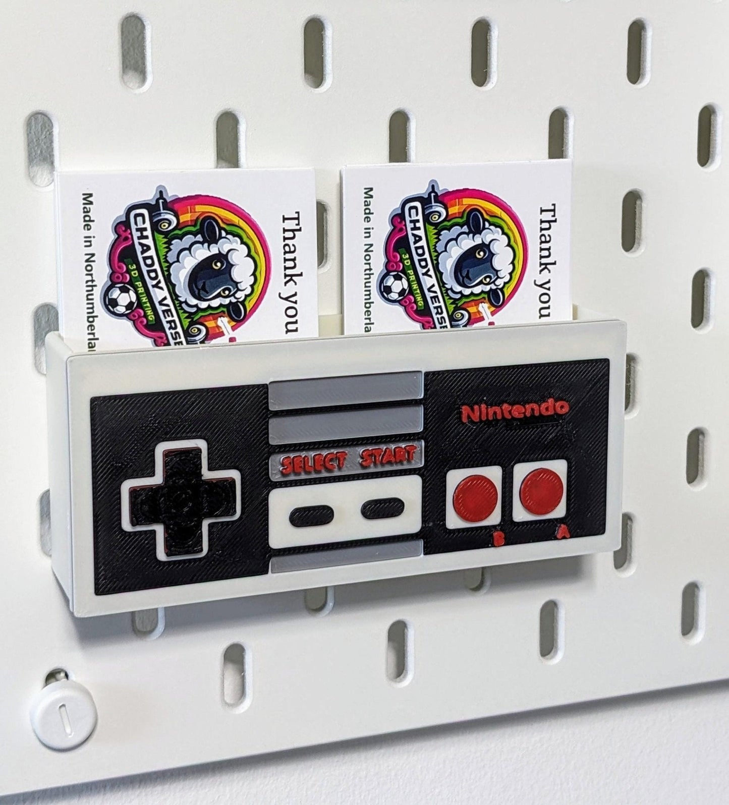 Ikea Skadis compatible Nintendo themed controller NES storage container.