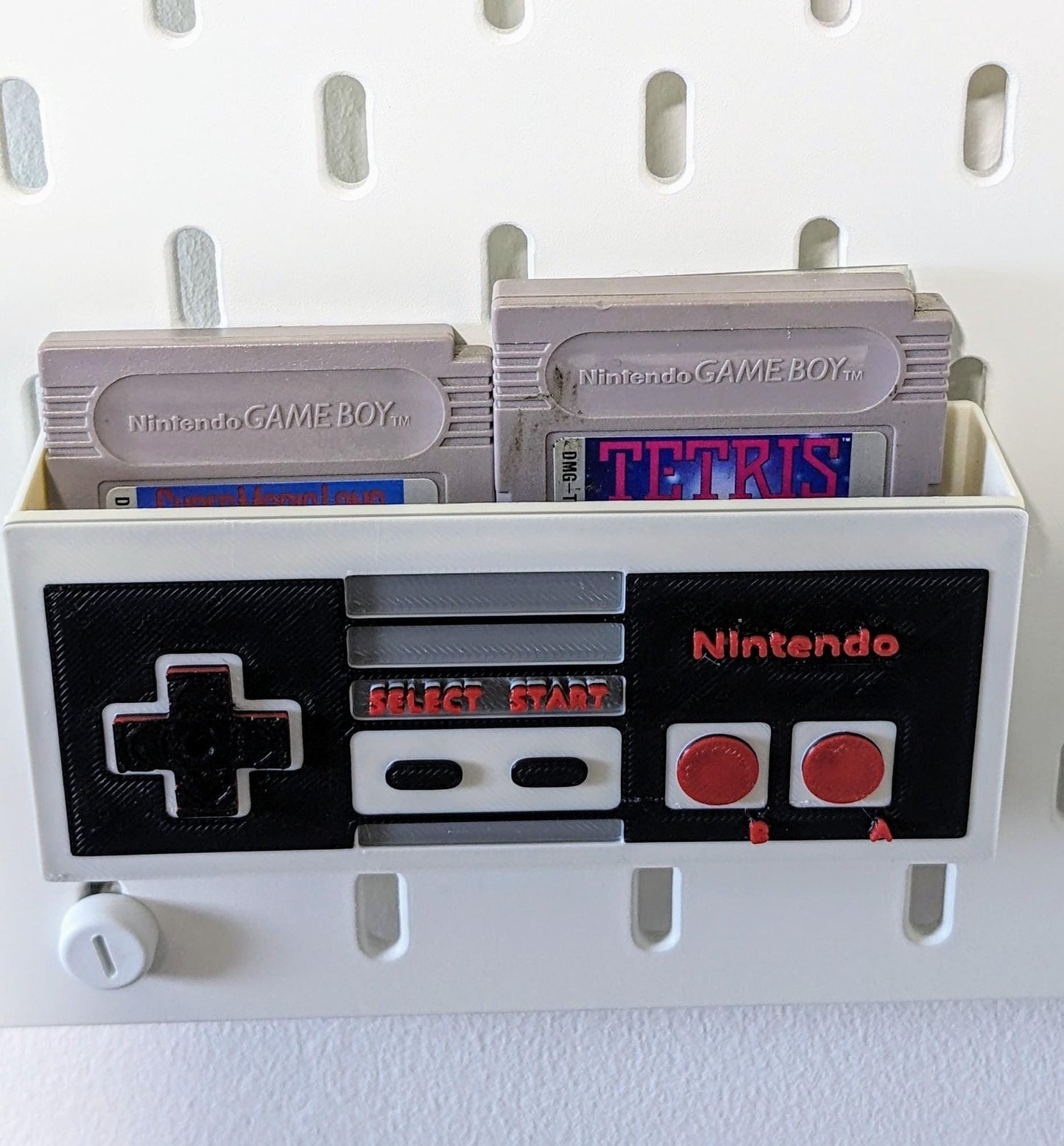 Ikea Skadis compatible Nintendo themed controller NES storage container.