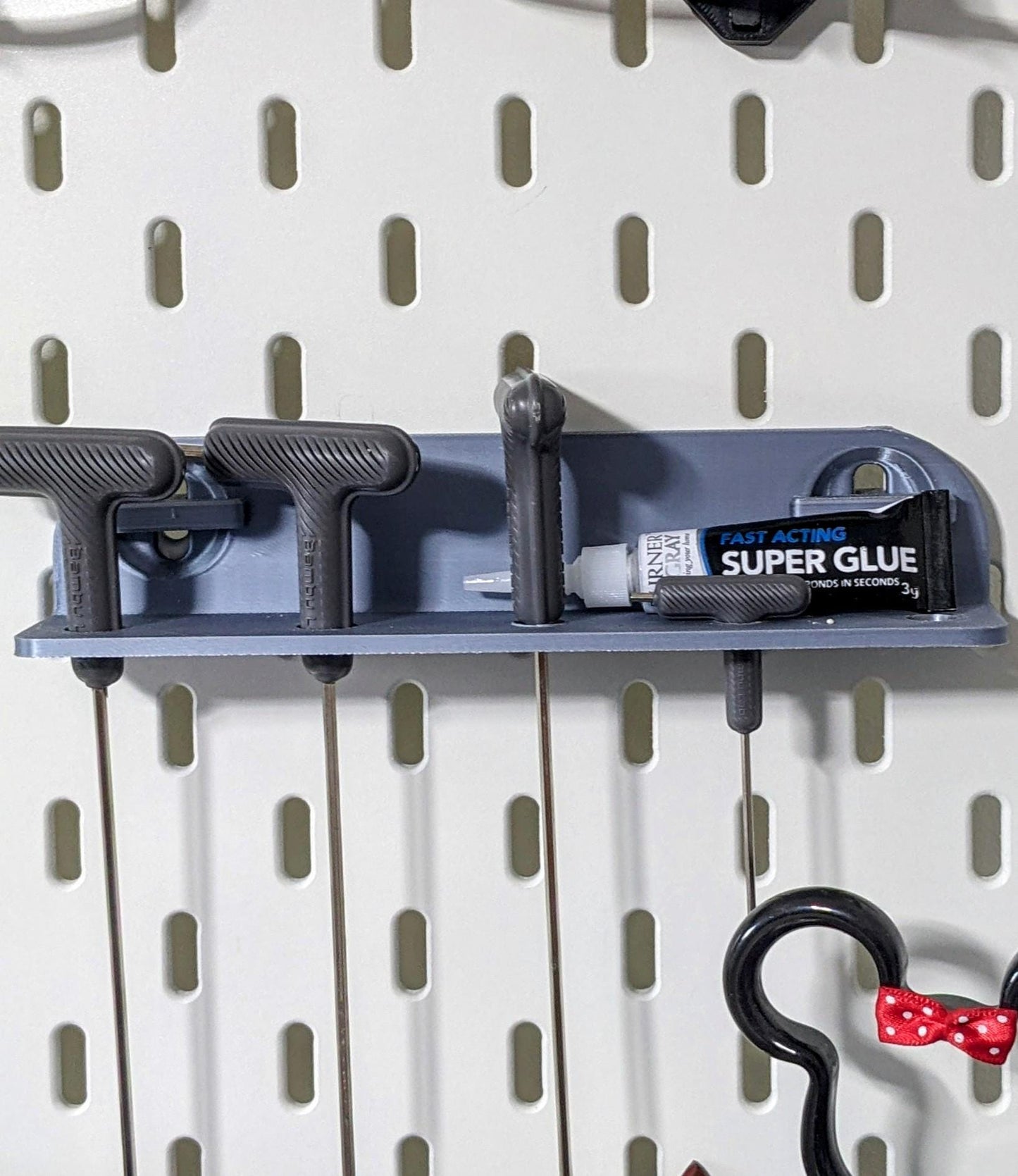 Ikea Skadis compatible screwdriver tool holder.  Heavy duty mini shelf .