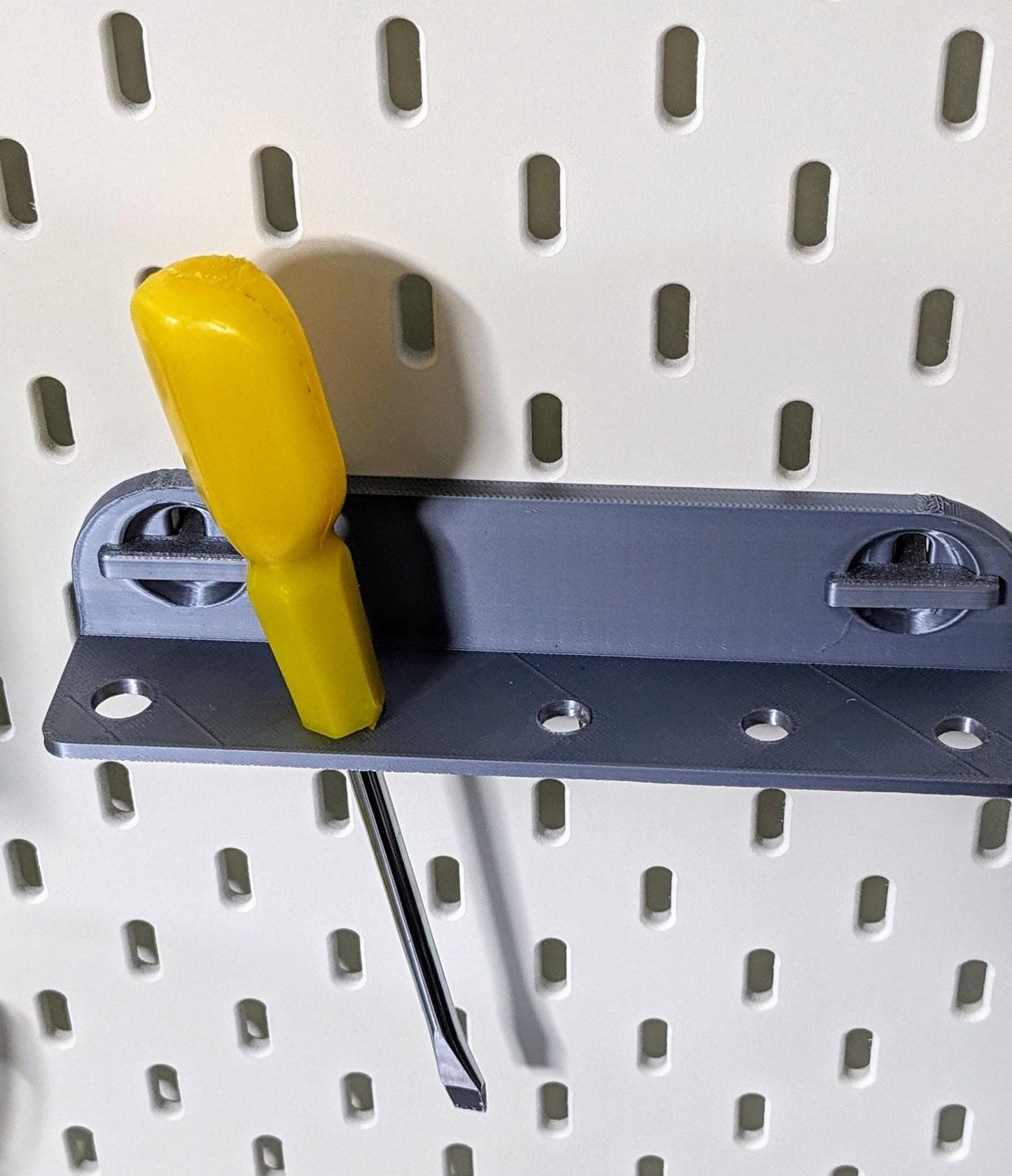 Ikea Skadis compatible screwdriver tool holder.  Heavy duty mini shelf .