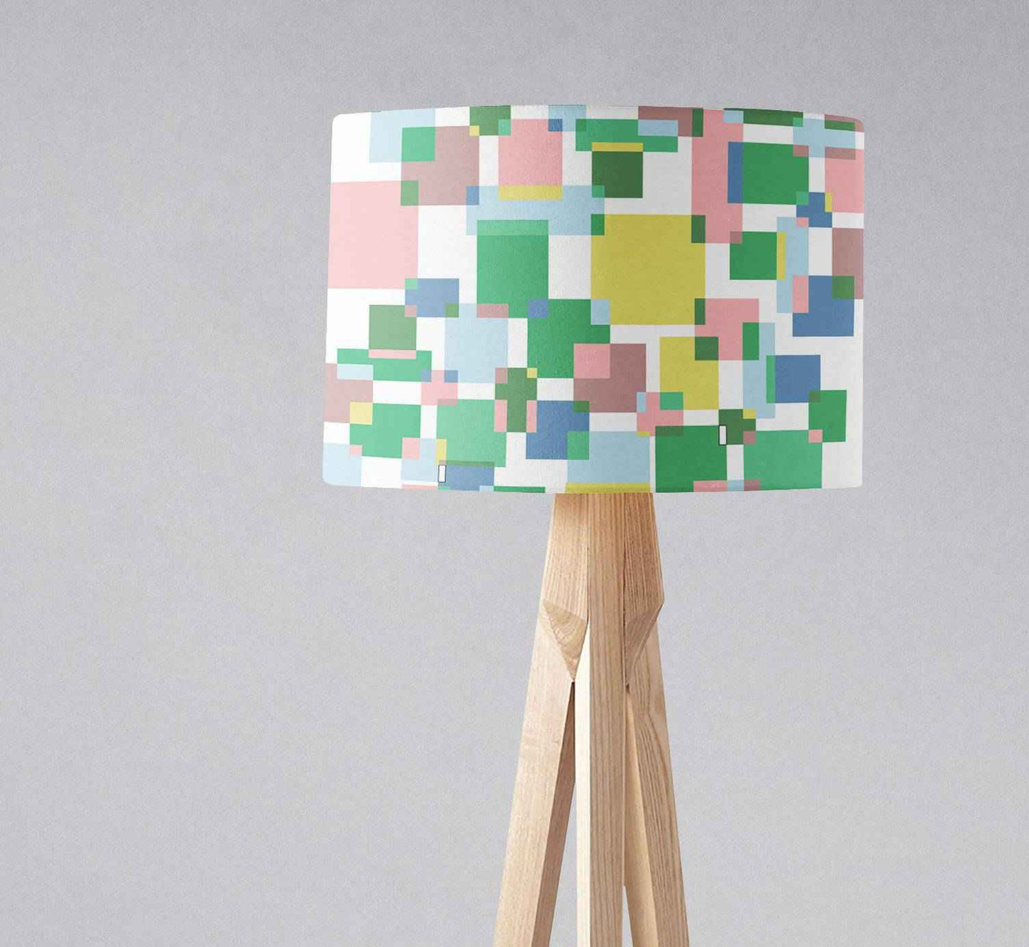 Green and Pink Colour Block Lampshade, Ceiling or Table Lamp Shade