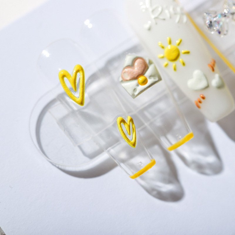 Hello Claws | Love Letter Embossed Pattern Design Nail Deco Sticker