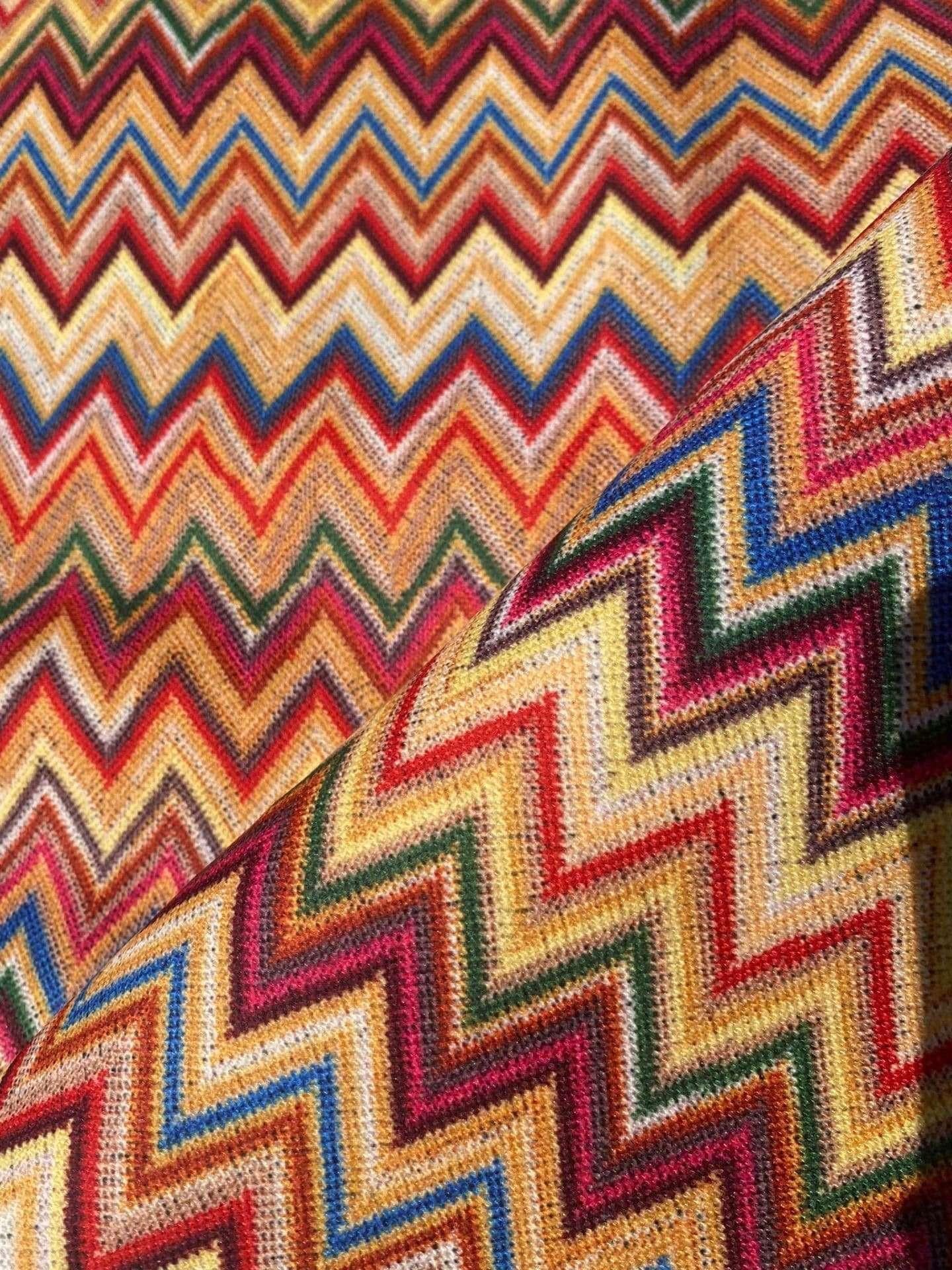 Zigzag Chevron Fabric by Metre