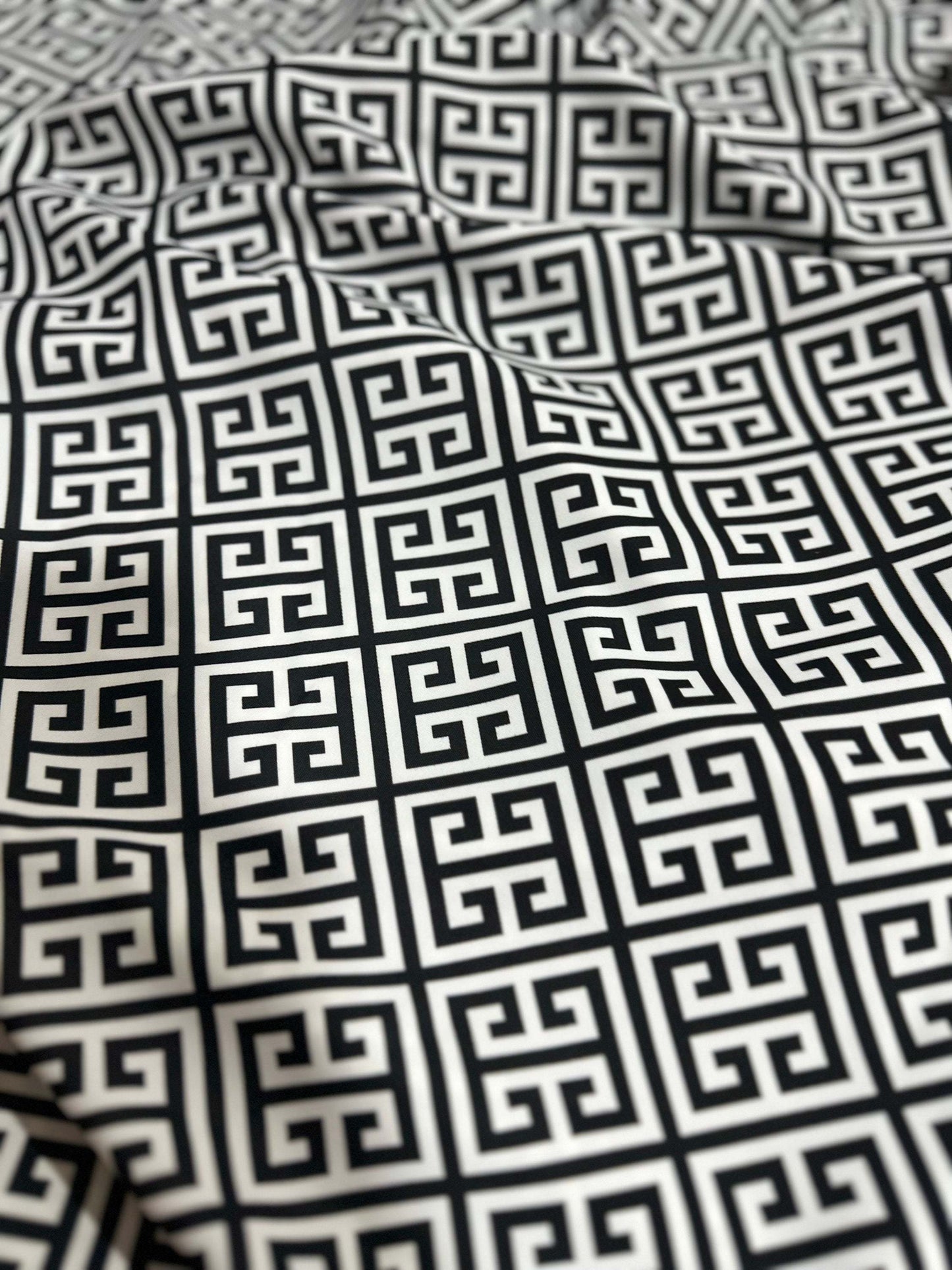 Greek Key Pattern Fabric Sold by Metre