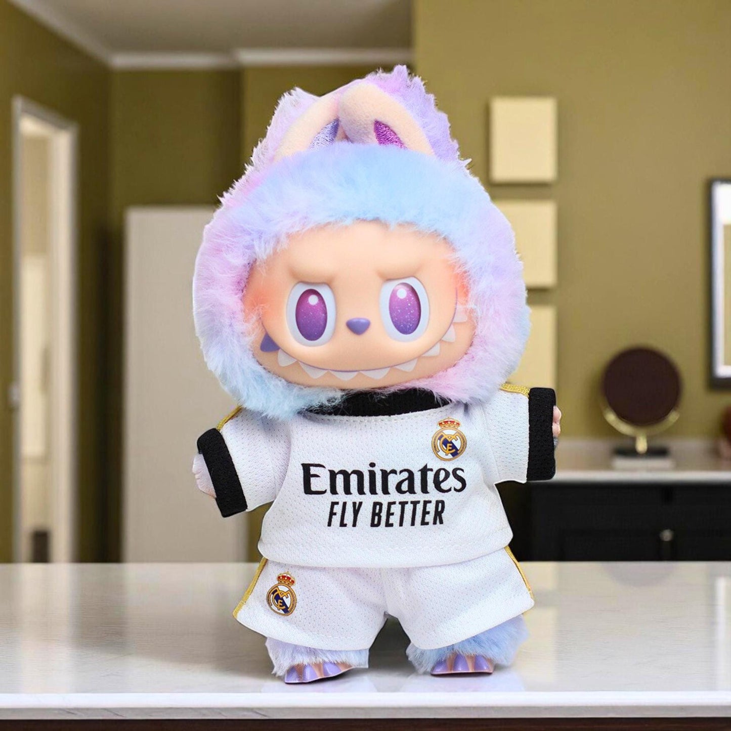 Football Labuubu Outfit Handmade Doll Clothes &amp; Accessories | 17cm Popmart Labubu Player Kit