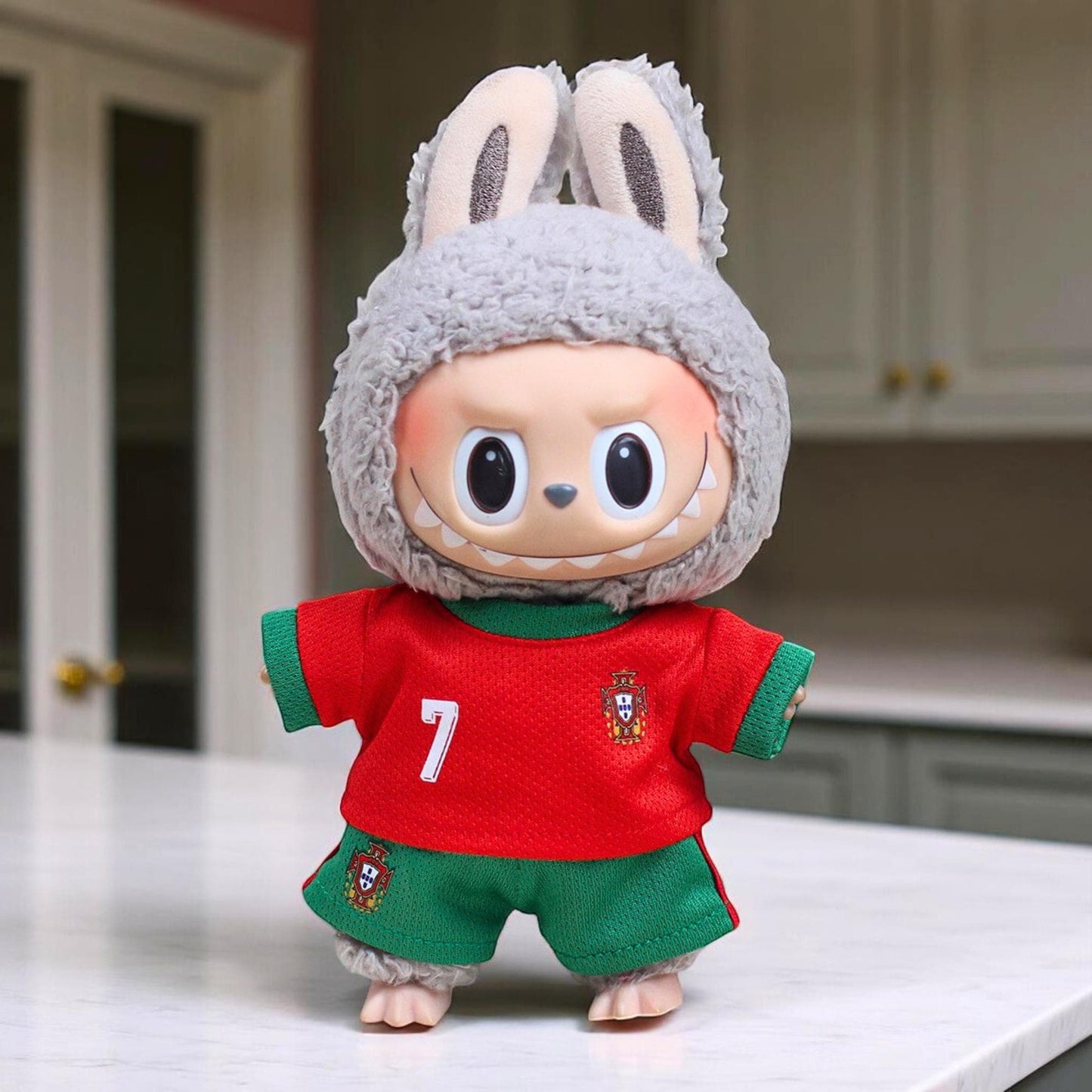 Football Labuubu Outfit Handmade Doll Clothes &amp; Accessories | 17cm Popmart Labubu Player Kit