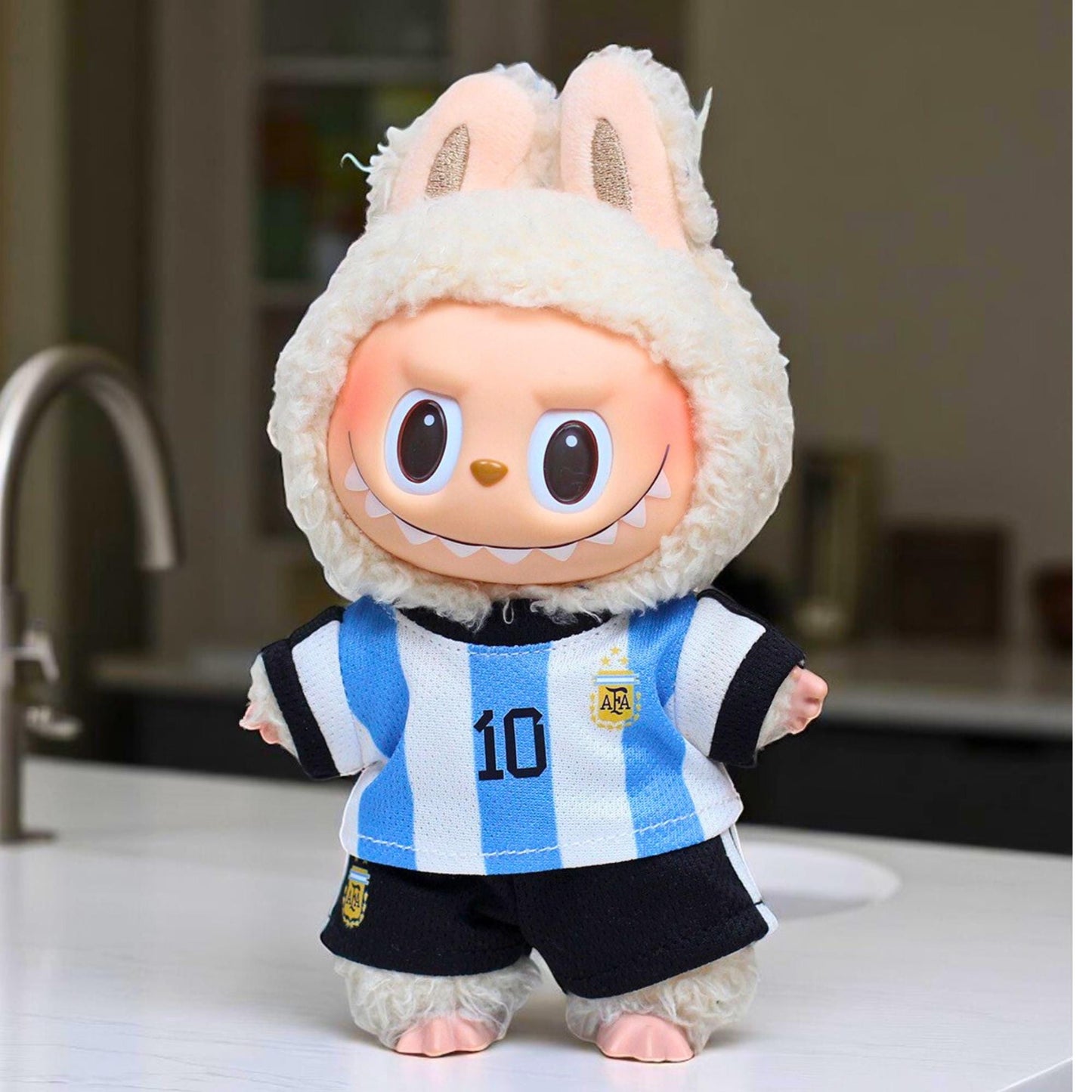 Football Labuubu Outfit Handmade Doll Clothes &amp; Accessories | 17cm Popmart Labubu Player Kit