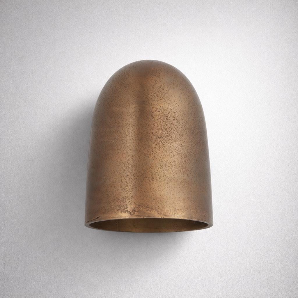 Hopton - Antique Brass Mast Down Wall Light | Nautical Industrial Wall Sconce