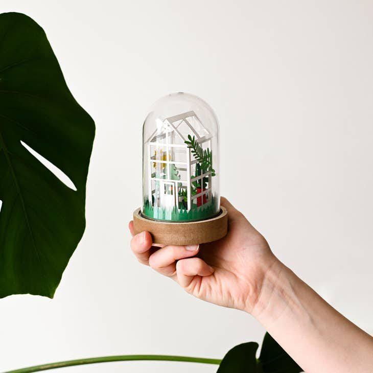 DIY Paper Greenhouse Craft Kit by My Papercut Forest