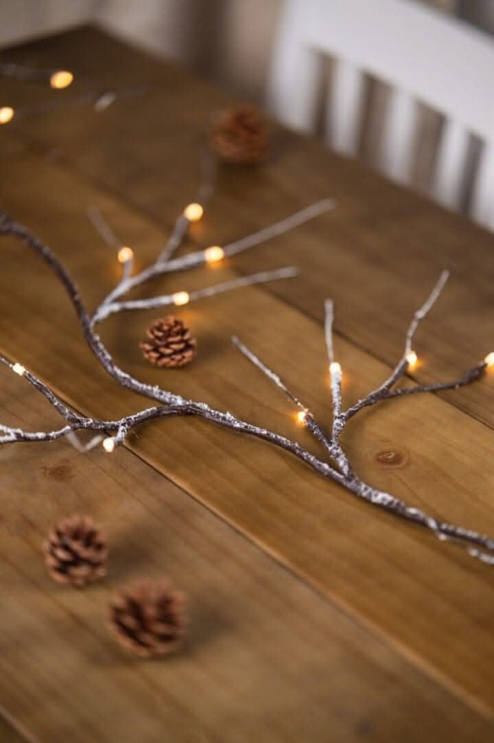 6ft LED Artificial Birch Garland Battery Operated Twig Decoration