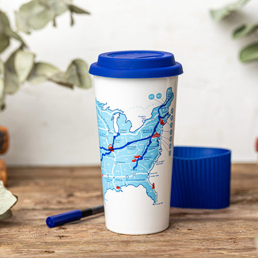USA Road Trip Map Coloring Travel Mug