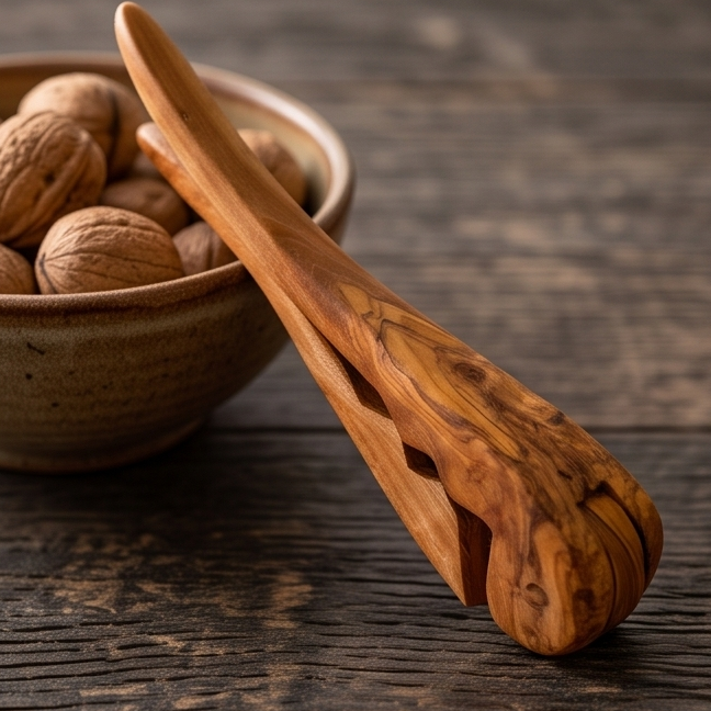Olive Wood Pliers Nutcracker | Handheld Wooden Lever Manual Walnut Cracker