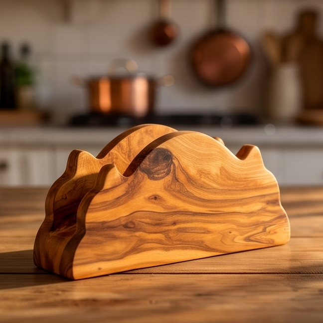 Handcrafted Olive Wood Napkin & Paper Holders | 5 Distinctive Styles