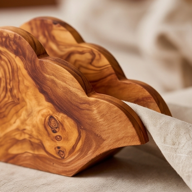 Handcrafted Olive Wood Napkin & Paper Holders | 5 Distinctive Styles