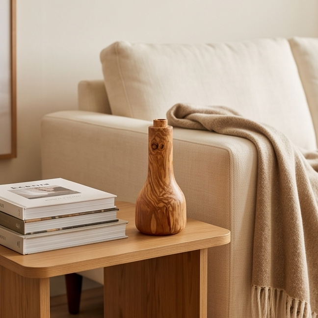 Olive Wood Handmade Wooden Vase