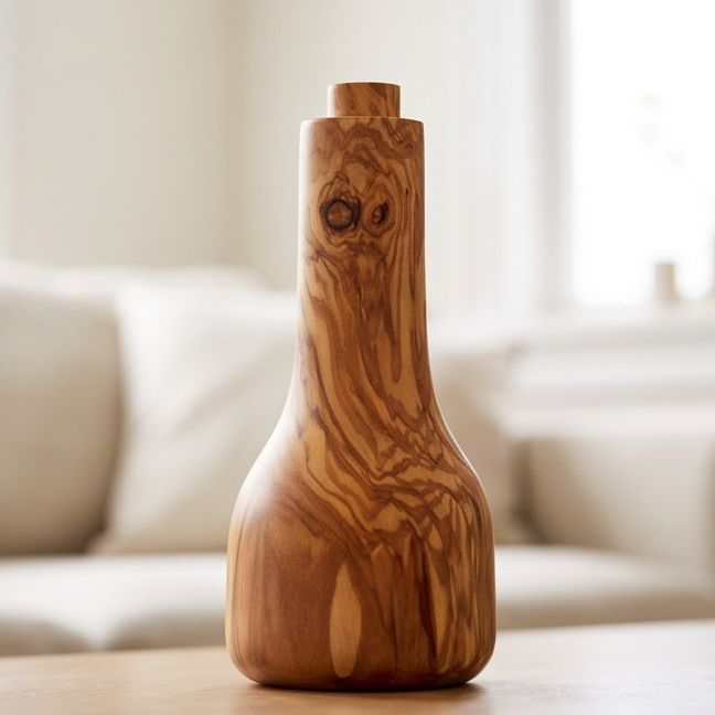 Olive Wood Handmade Wooden Vase