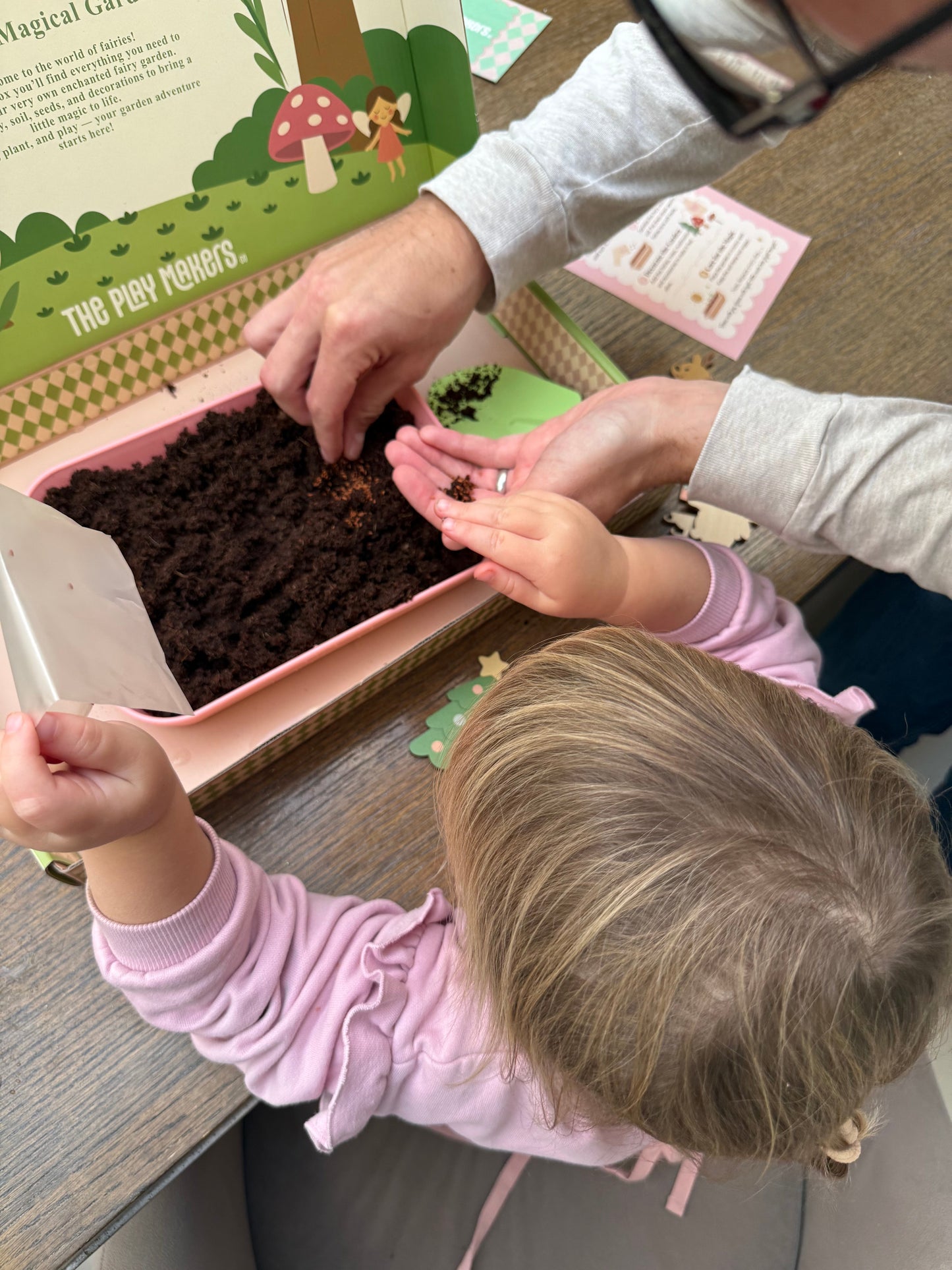 Fairy Gardening Kit for kids | Sensory Play set with Apron,Tray, Shovel, Fairies, Soil & Seeds | The Playmakers Co