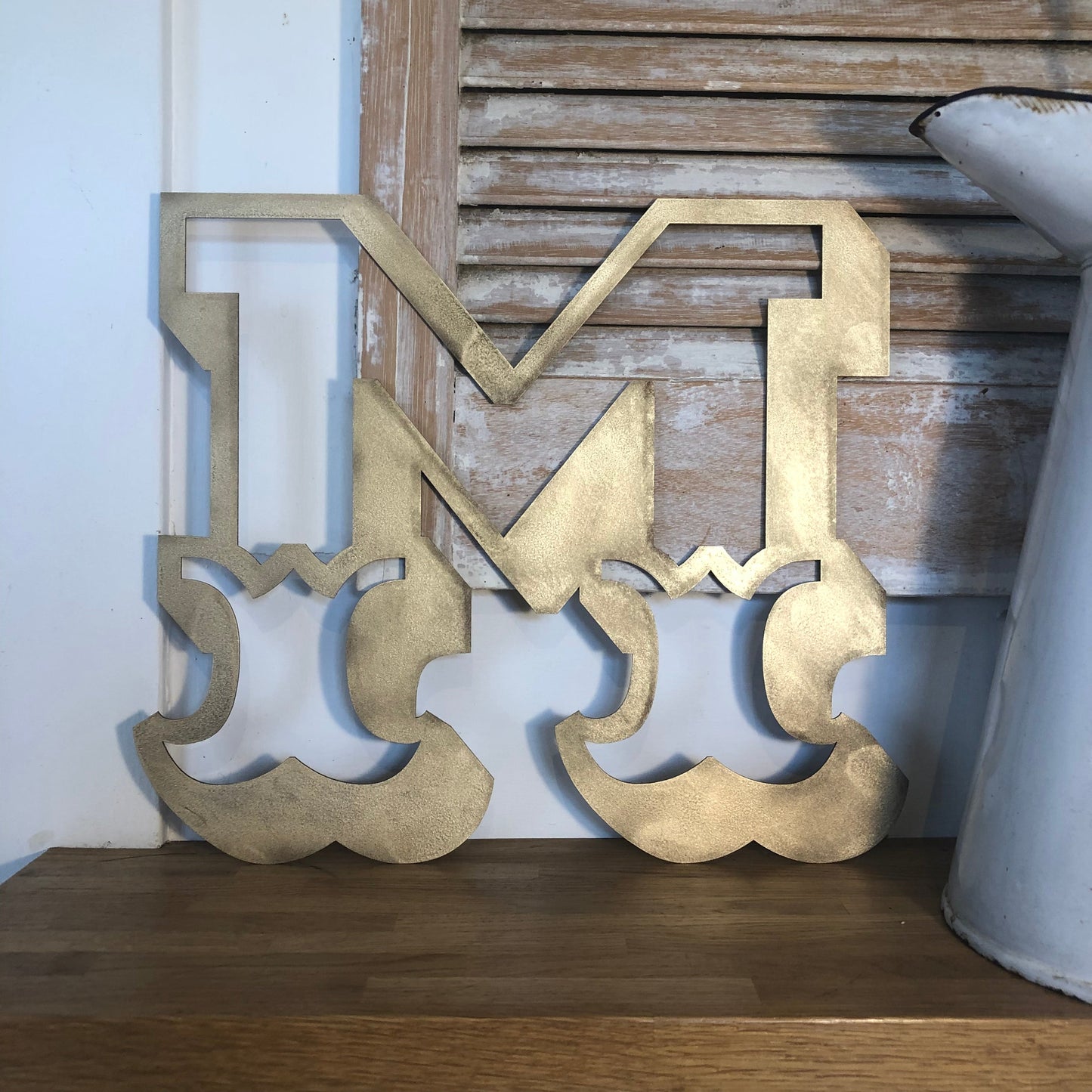 A-Z Rustic 5" or 12" Gold Metal Carnival Letters.