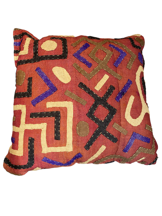African Kuba Cloth cushion 60x60  (03)