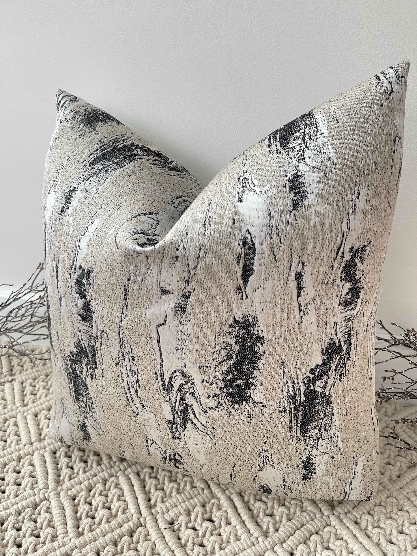 The Couture Cushion - The Black and Beige Zanella - Style No. 37