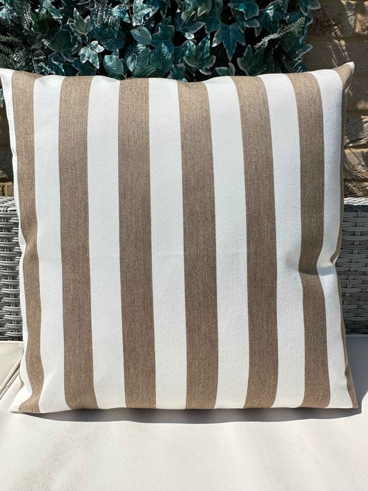 The Couture Cushion - The Outdoor Beige Stripe - Style No. 72
