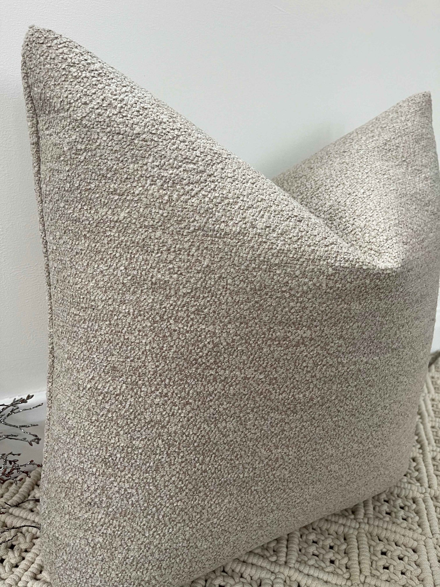 The Couture Cushion - The Luxury Natural Boucle - Style No. 16