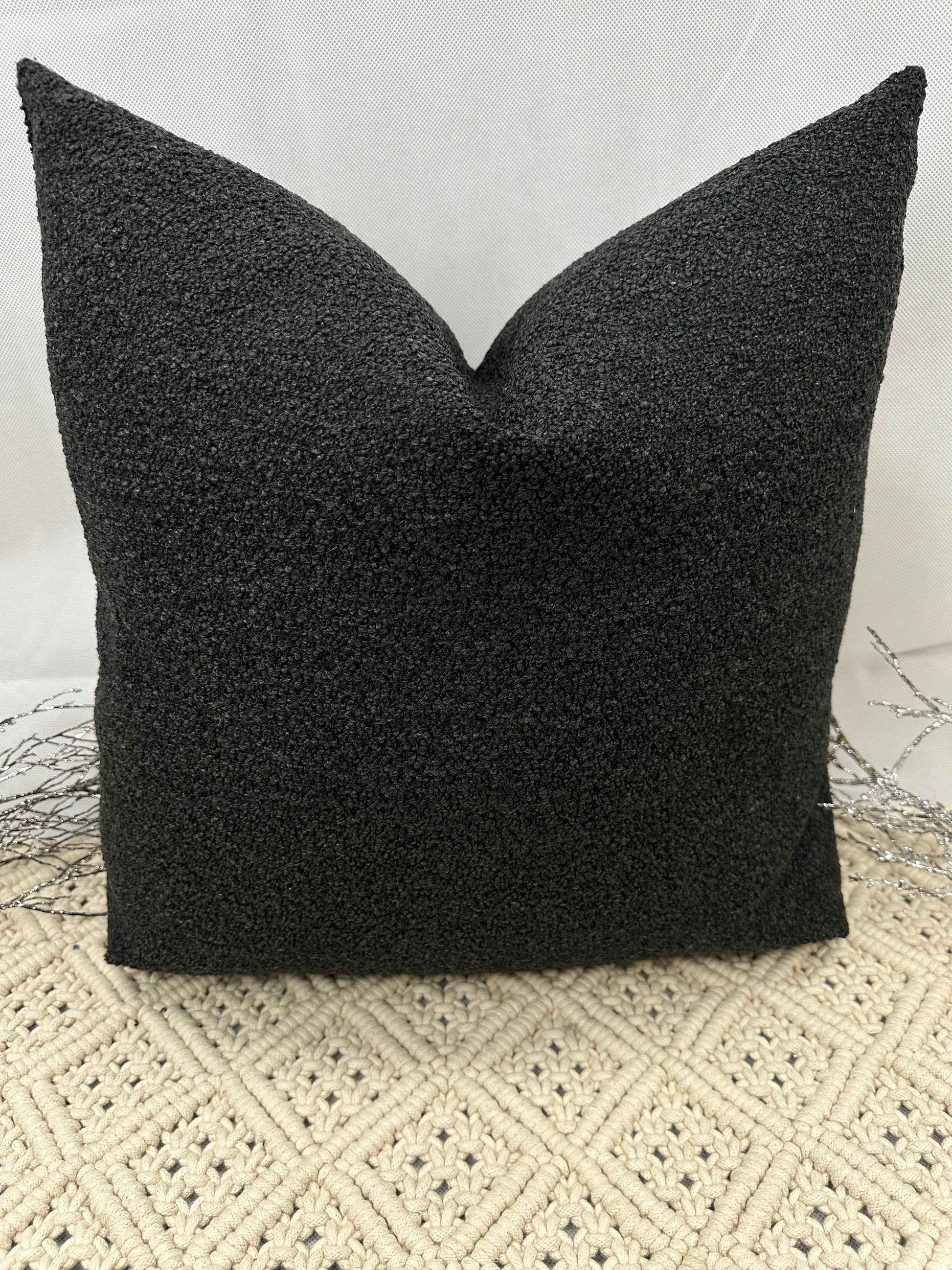 The Couture Cushion - The Luxury Black Boucle - Style No. 103