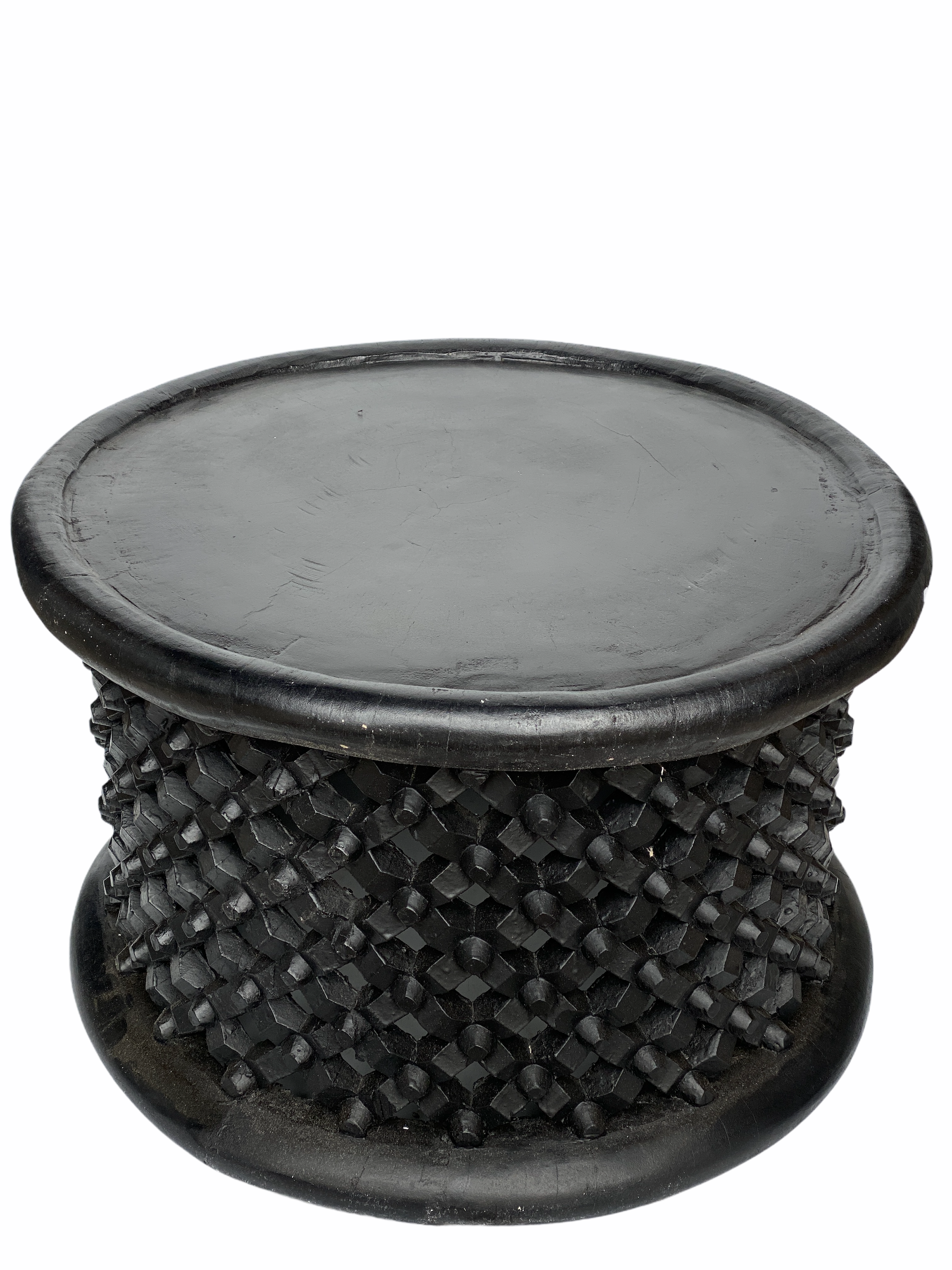Bamileke Table - L- 65cm - Black handmade