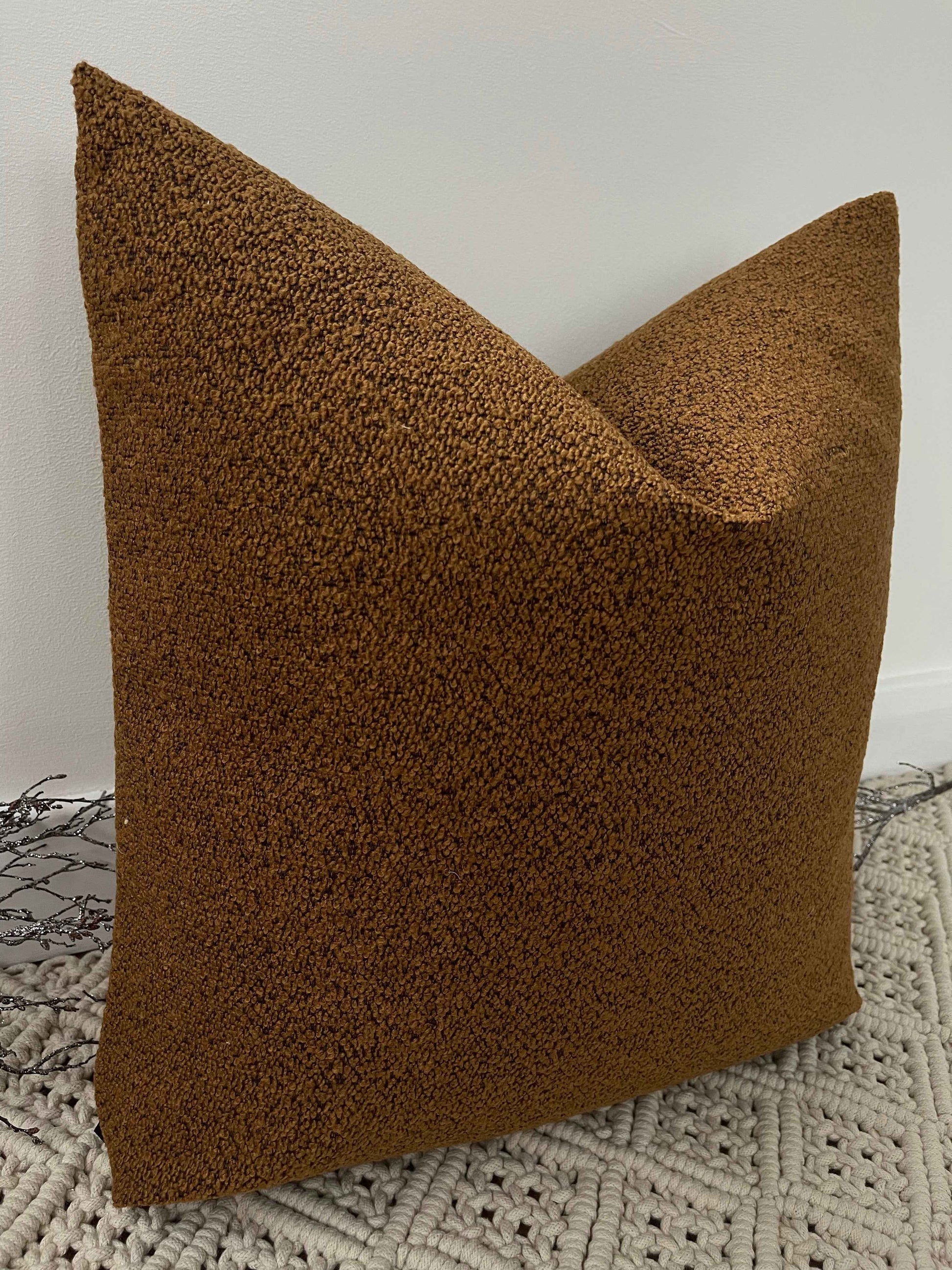 The Couture Cushion - The Luxury Autumn Leaves Boucle - Style No. 4