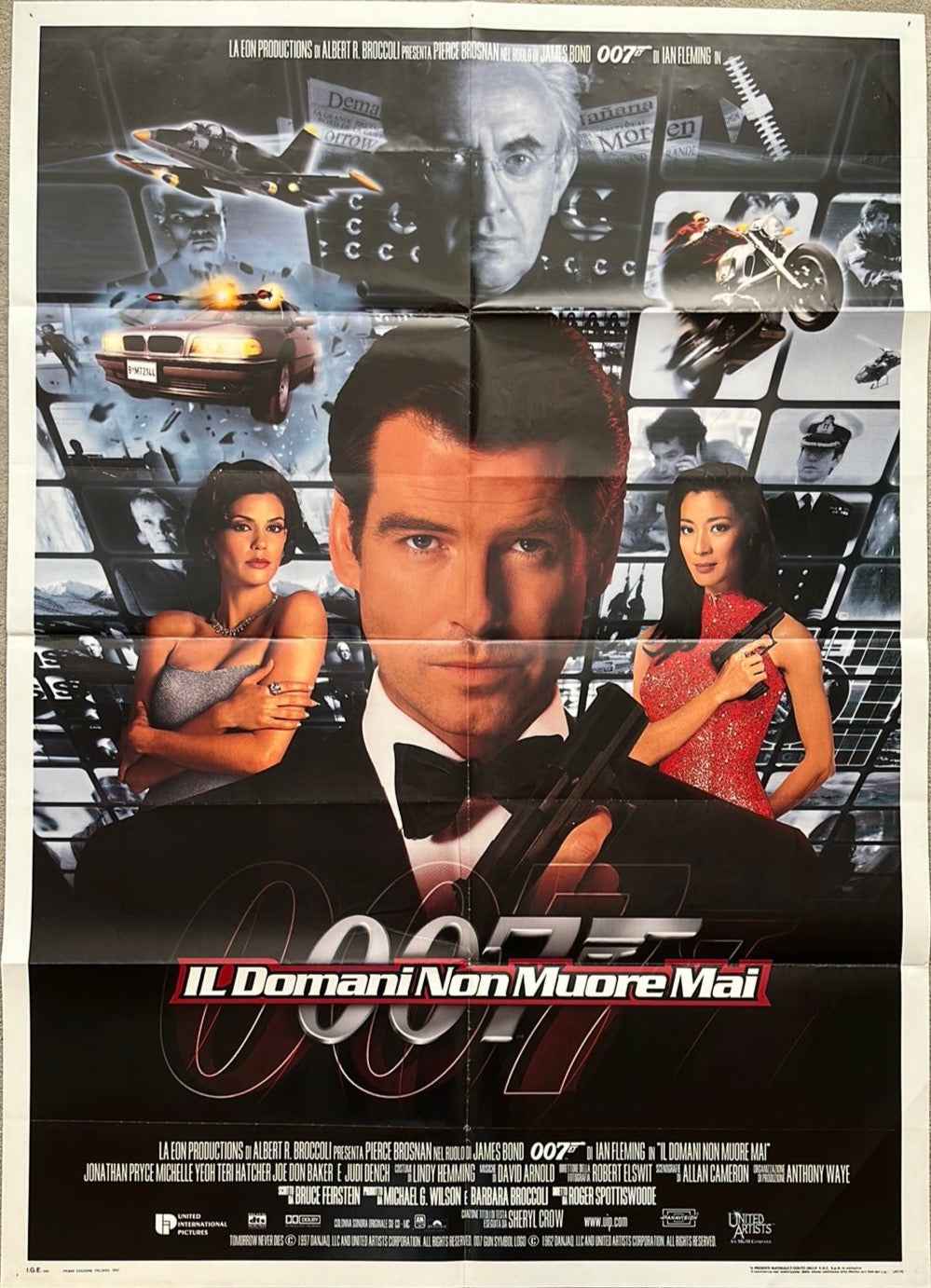 Tomorrow Never Dies (1997) Original Italian One Panel Cinema Poster