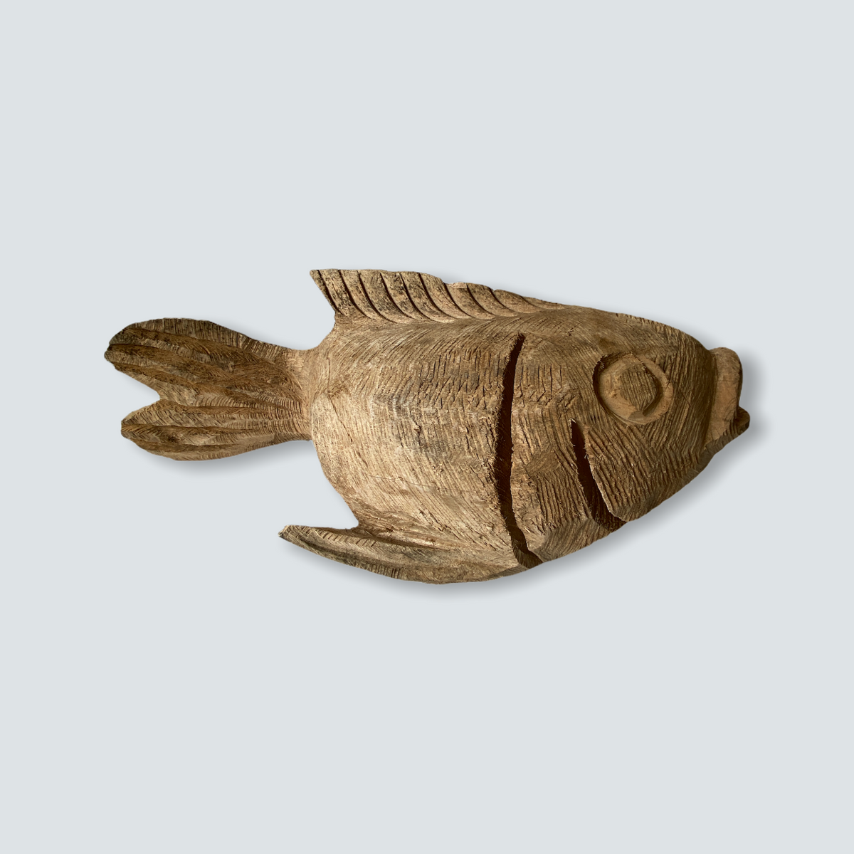 Mozambique hand carved Fish sculpture - S (03)