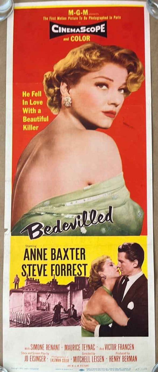 Bedevilled (1955) Original US Insert Cinema Poster