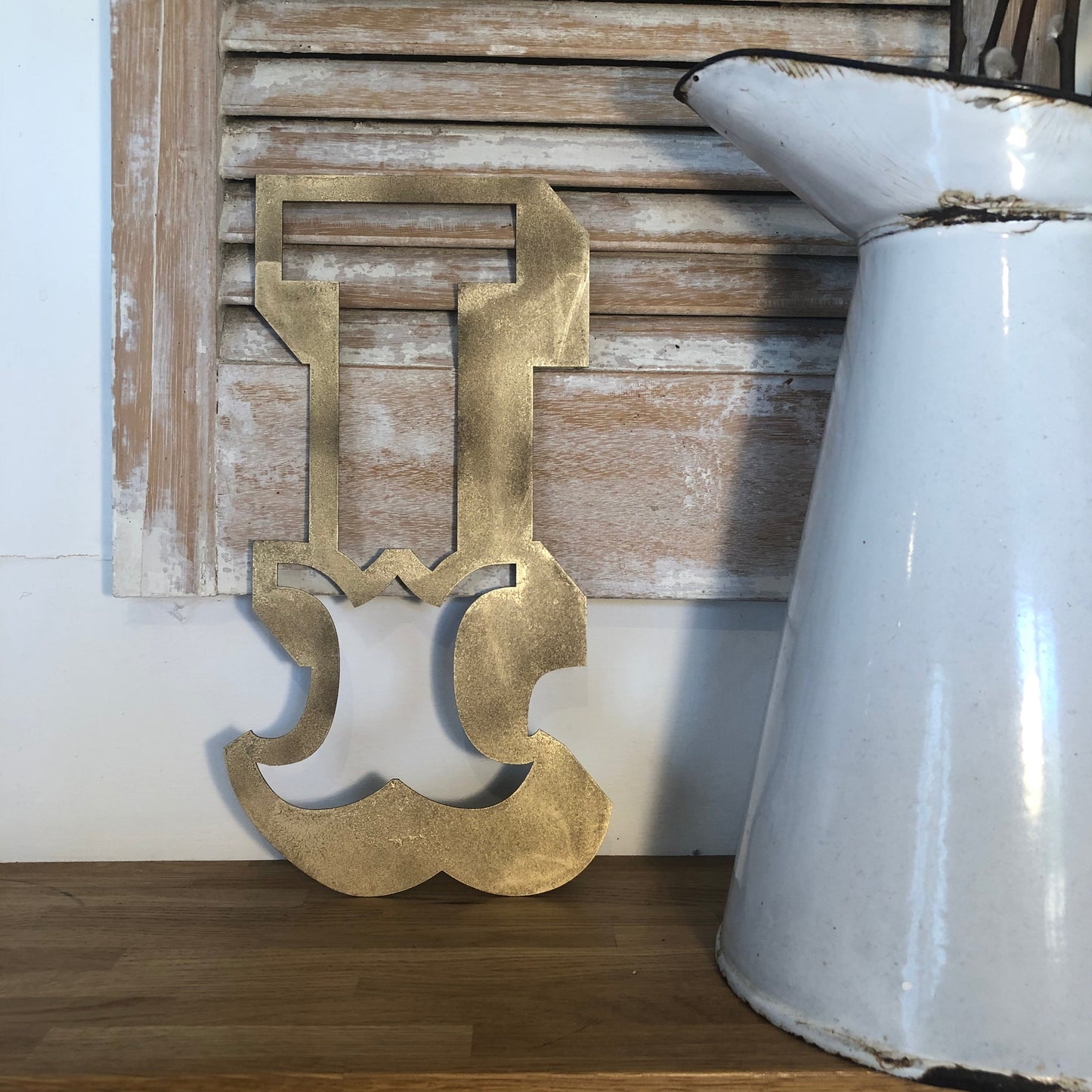 A-Z Rustic 5" or 12" Gold Metal Carnival Letters.