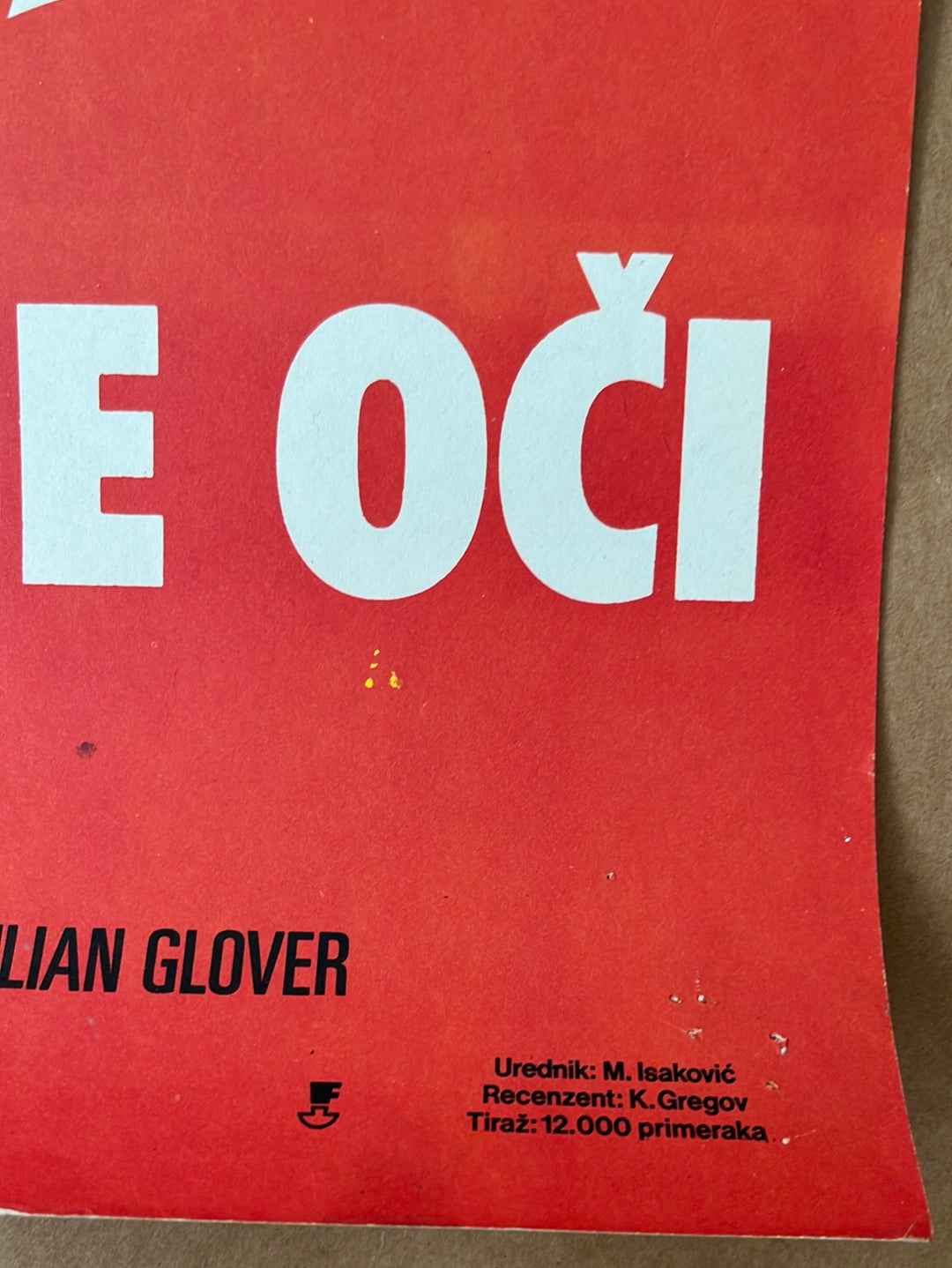 For Your Eyes Only (1981) Original Yugoslavian Cinema Poster