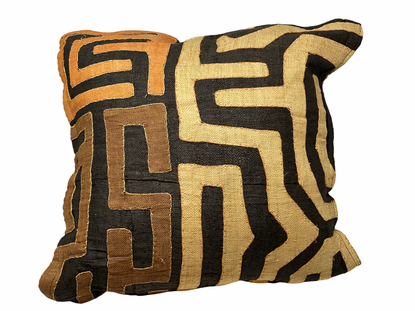 African Kuba cloth cushion 50x50cm