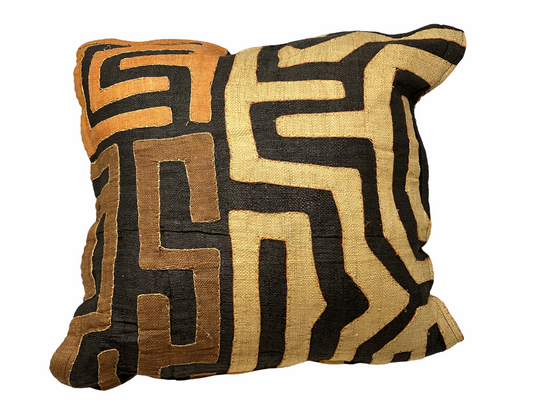 African Kuba cloth cushion 50x50cm