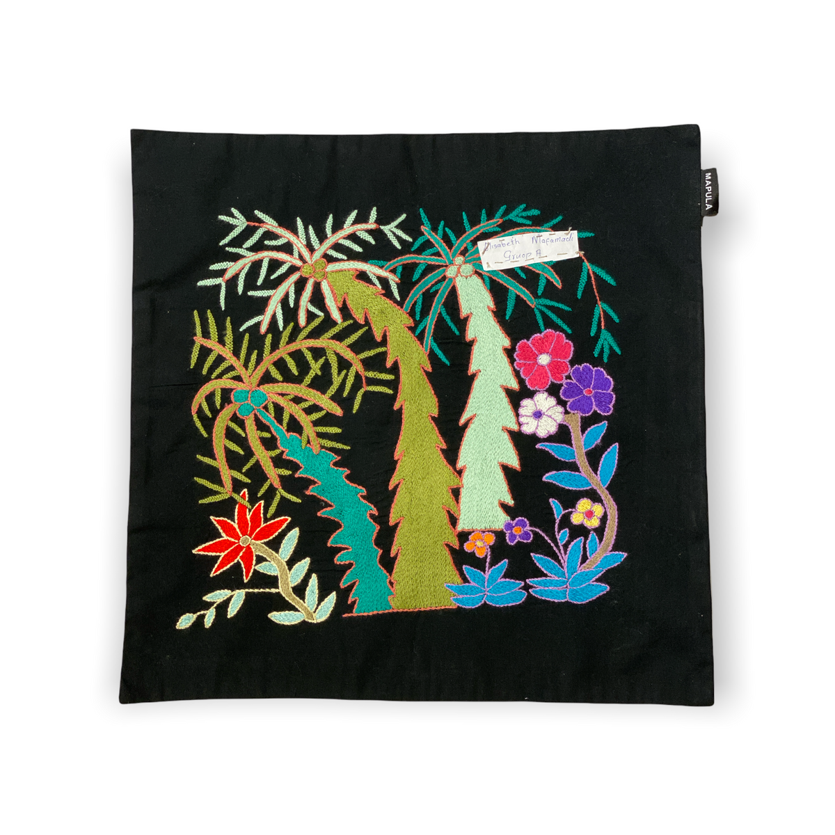 Mapula embroidered cushion 50x50 - South Africa