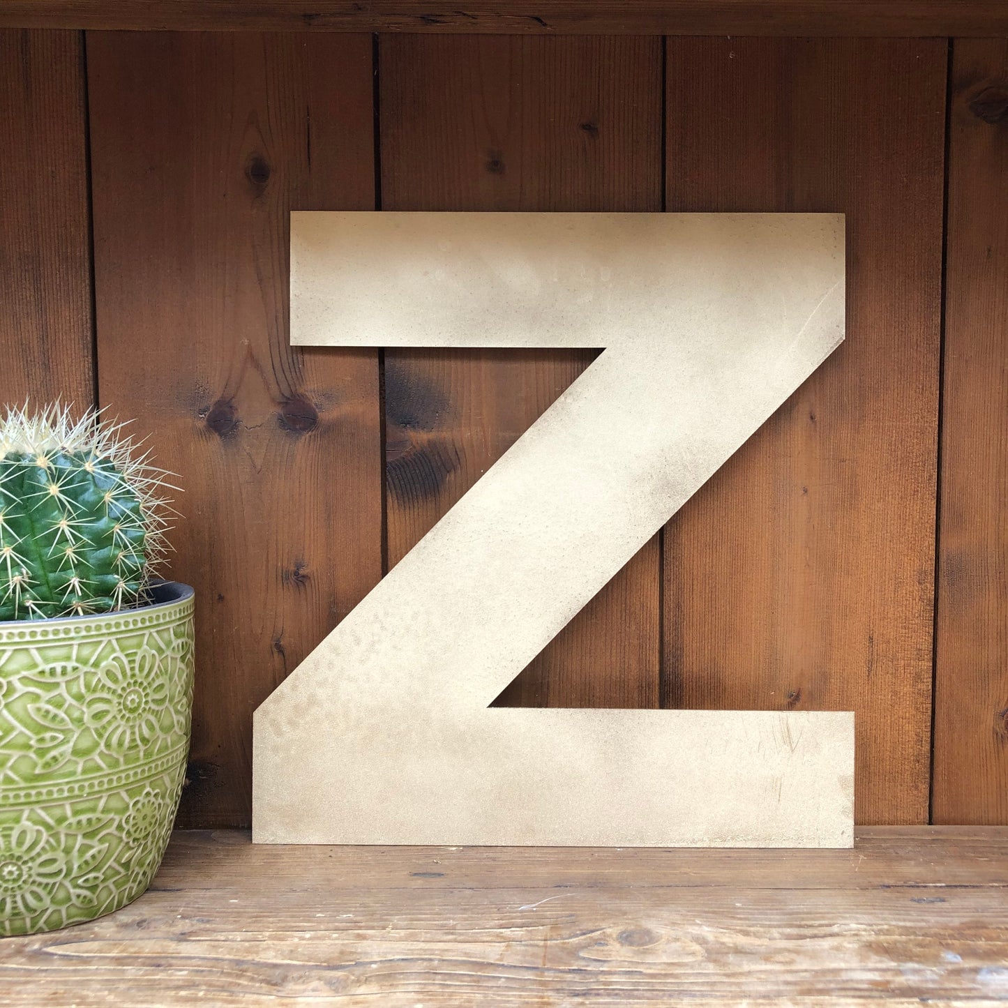 12" and 5" Gold Fat Font Metal Letters.