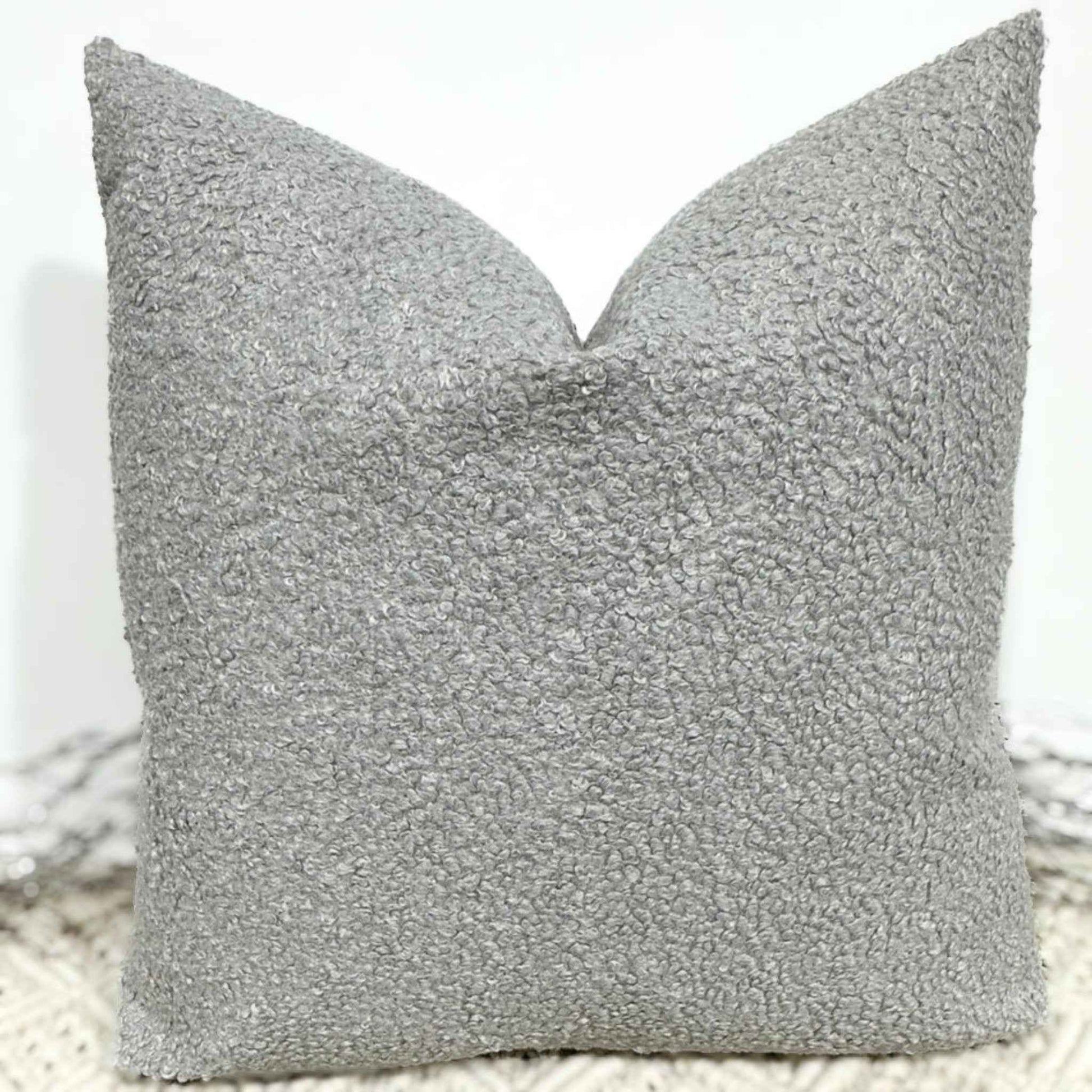 The Couture Cushion - The Luxury Grey Boucle - Style No. 136