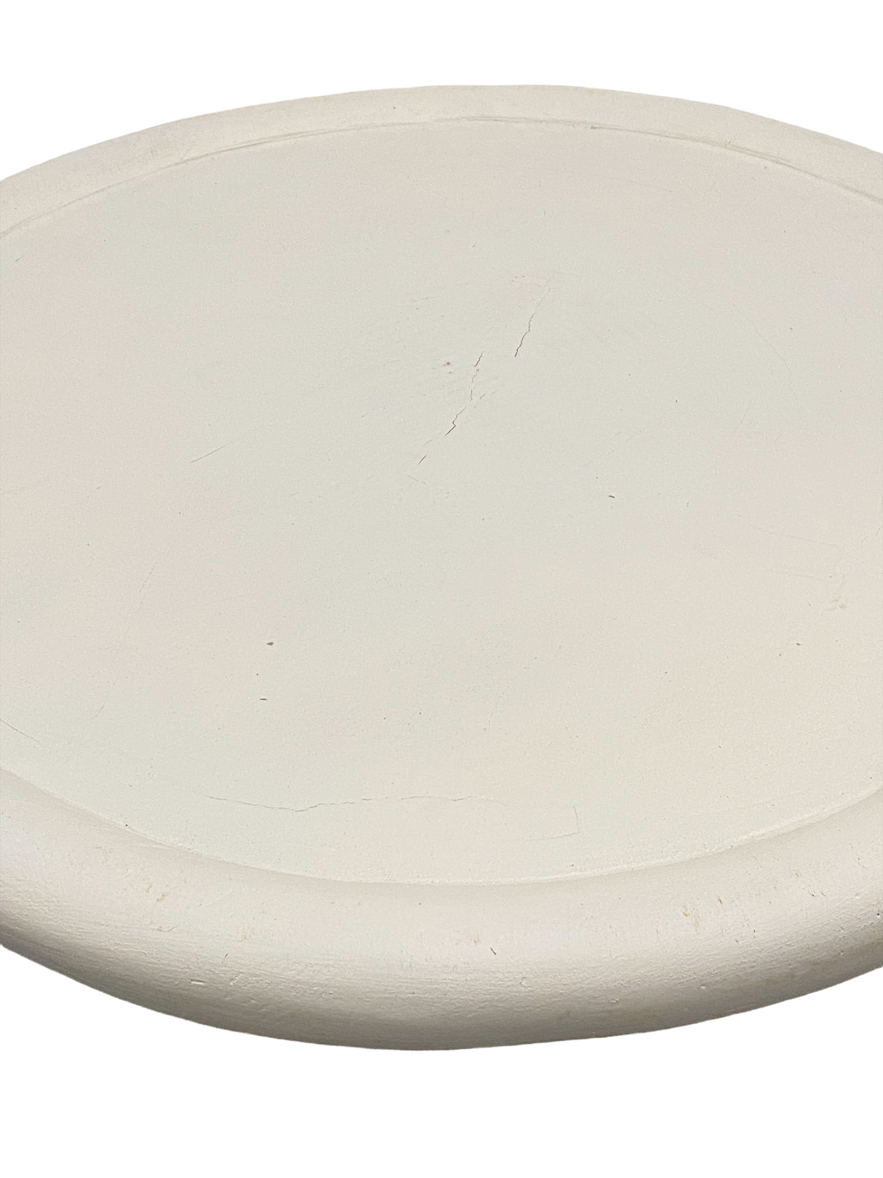 Bamileke Stool/table - Natural & White (124.1) Large