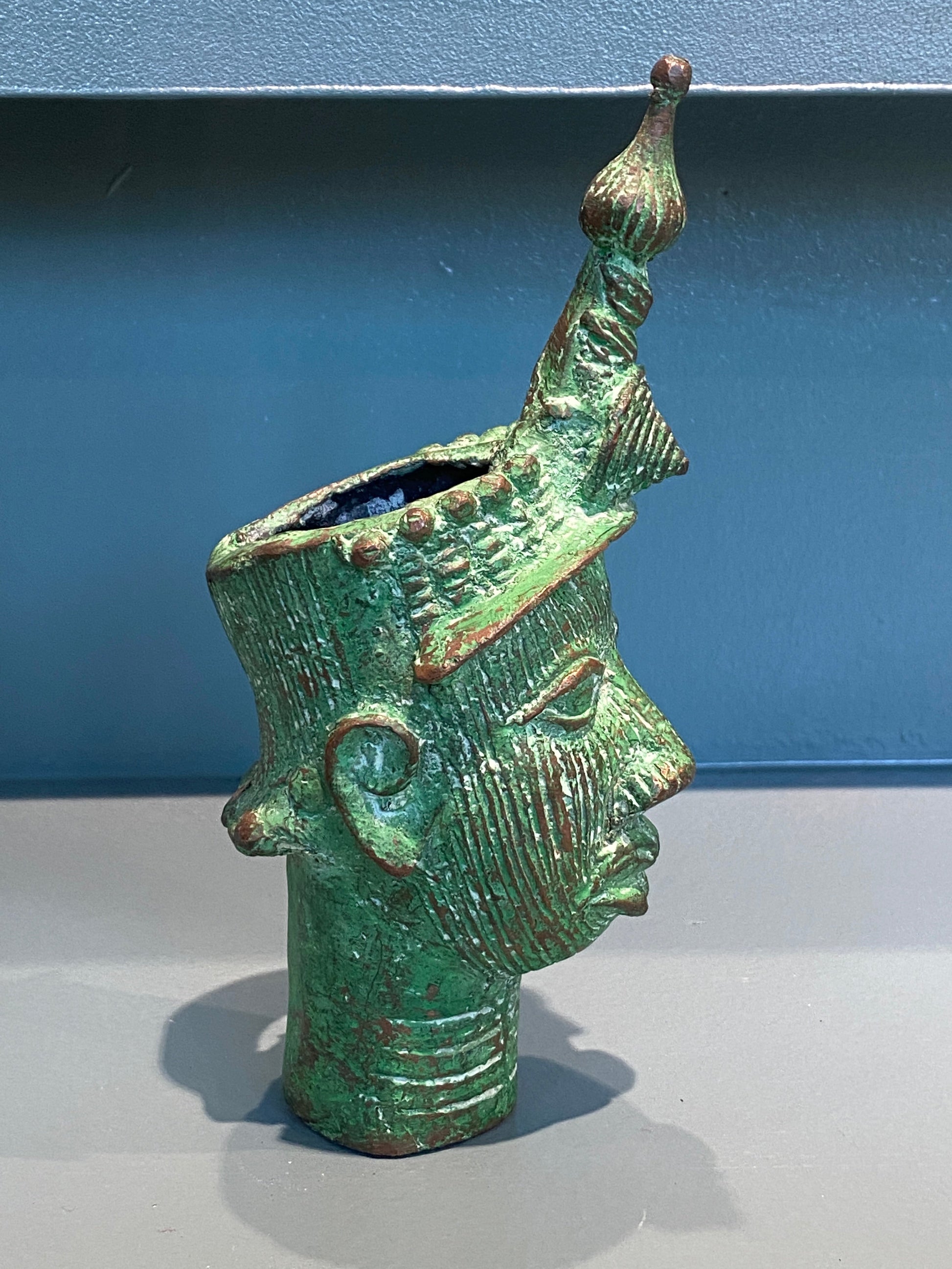 Benin Bronze Head - (55.05)