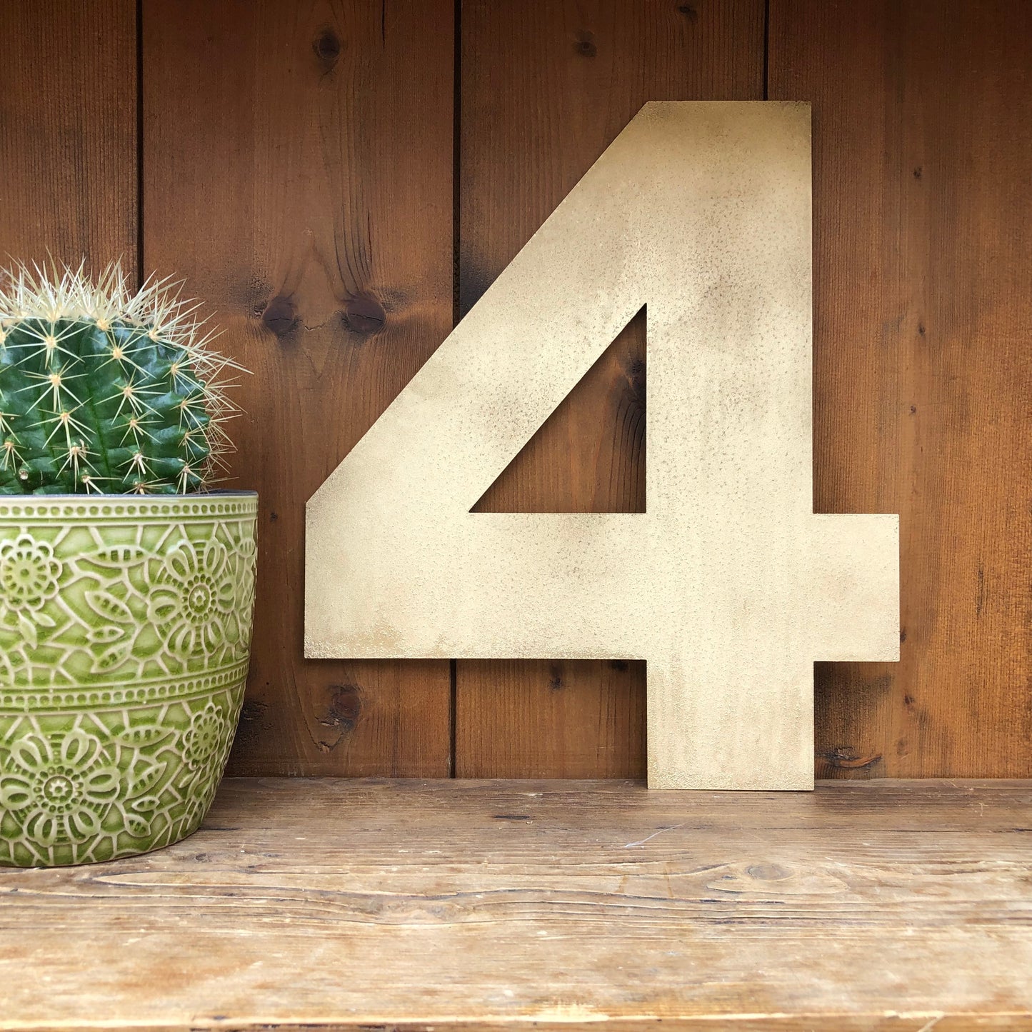 12" and 5" Gold Fat Font Metal Letters.