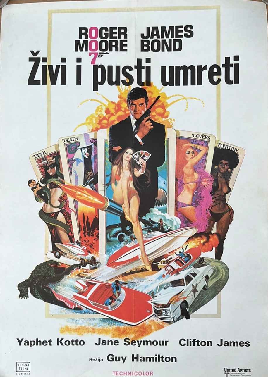 Live And Let Die (1973) Original Yugoslavian Cinema Poster
